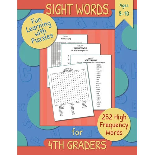 Sight Words for 4th Graders: Fun and Easy Way to Learn High Frequency Words using Puzzles. - Paperback
