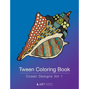 Tween Coloring Book: Ocean Designs Vol 1: Colouring Book for Teenagers, Young Adults, Boys, Girls, Ages 9-12, 13-16, Cute Arts & Craft Gift, Detailed - Paperback