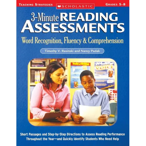 3-Minute Reading Assessments Prehension: Word Recognition, Fluency, & Comprehension - Paperback