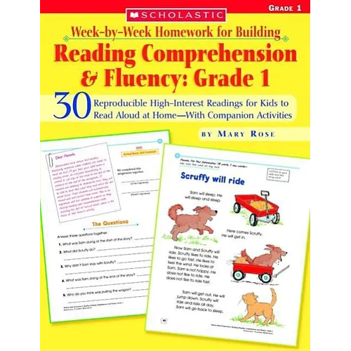 Week-By-Week Homework for Building Reading Comprehension and Fluency: Grade 1 - Paperback