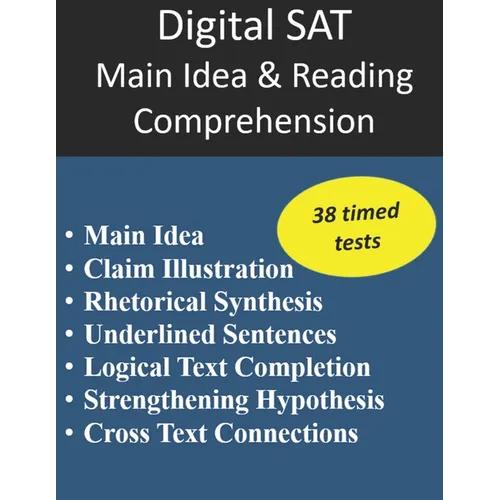 Digital SAT Main Idea and Reading Comprehension - Paperback
