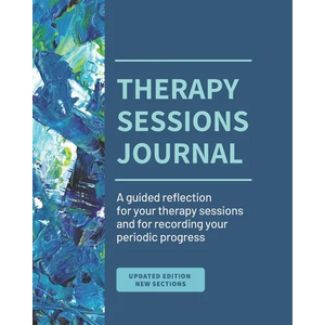 Therapy Sessions Journal (Black & White edition): A guided reflection for 6 months of therapy sessions and for recording your periodic progress - Paperback