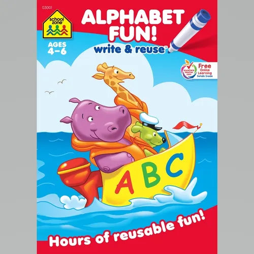 School Zone Alphabet Fun! Write & Reuse Workbook - Paperback