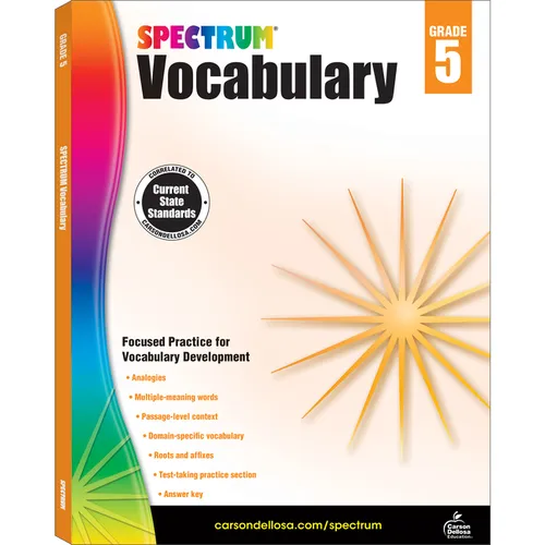 Spectrum Vocabulary, Grade 5: Volume 88 - Paperback