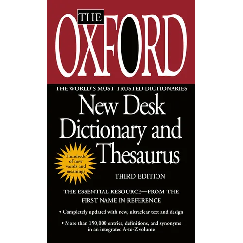 The Oxford New Desk Dictionary and Thesaurus - Mass Market Paperbound