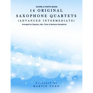 14 Original Saxophone Quartets (Advanced Intermediate): Score & Parts Book - Paperback