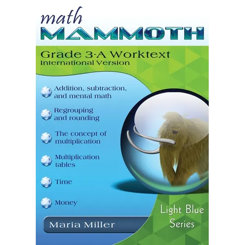 Math Mammoth Grade 3-A Worktext, International Version - Paperback