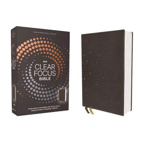 Niv, Clear Focus Bible, Leathersoft, Charcoal Brown: Read More of the Bible with Better Focus Using the Bionic Reading Method - Imitation Leather