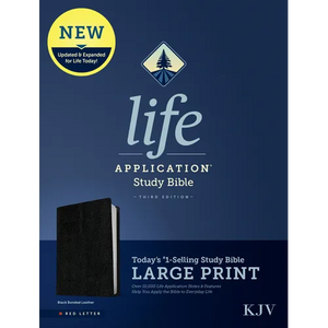 KJV Life Application Study Bible, Third Edition, Large Print (Bonded Leather, Black, Red Letter) - Bonded Leather