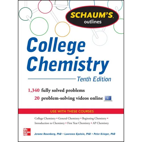 Schaum's Outline of College Chemistry: 1,340 Solved Problems + 23 Videos - Paperback