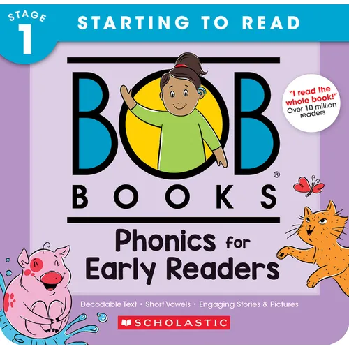 Bob Books - Phonics for Early Readers Box Set of 12 Paperbacks Decodable Phonics Books, Ages 4 and Up, Kindergarten (Stage 1: Starting to Read) - Paperback